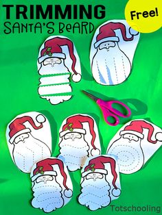 the santa's beard cut outs are ready to be used for cutting and crafting