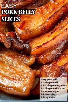 Succulent and flavourful pork belly slices. Simple ingredients and faster cooking. You can prepare and enjoy this dish on a weekday. Sliced Pork Belly, Pork Belly Sides Dishes, Cooking Pork Belly, Sliced Pork Belly Recipes Korean Bbq, Thinly Sliced Pork Belly, Pork Belly Recipes Easy, Asian Pork Belly, Pork Belly Crackling, Pork Belly Recipes Crispy