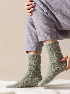 Composition:85% Polyester \nComposition:15% Spandex \nMaterial:Fabric \nGender:Men \nGender:Unisex \nColor:Olive Green \nPattern Type:Plain \n Winter Socks Cozy, Velvet Socks, Fleece Socks, Fluffy Socks, Baby Boy Accessories, Comfortable Socks, Cozy Socks, Winter Socks, Socks For Women