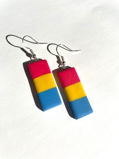 These earrings are made from premium polymer clay. They are super lightweight. Gear Earrings, Flag Earrings, Pansexual Flag, Woodland Earrings, Fantasy Earrings, Tropical Earrings, Book Earrings, Steampunk Earrings, Lighter Case