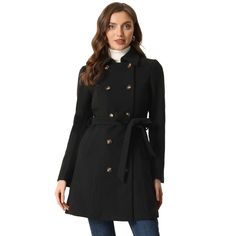 This winter Coat for Women is made of thick woolen fabric, which is comfortable and warm. A must-have coat for the new season, add new styles to your wardrobe Style. Pair it with a pair of jeans or a long dress for a fashionable look. This classic double-breasted winter Coat is easy to pair with pants, jeans, a sweater or dress, and boots for a classic and fashionable look. Winter Pea Coat, Mode Mantel, Coats Black, Long Overcoat, Wool Peacoat, Wardrobe Style, Pea Coat, Pea Coats, Winter Coats Women