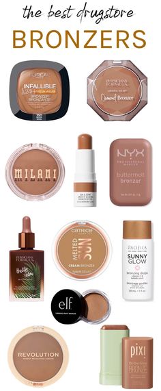 Get a gorgeous sun-kissed glow with these affordable and amazing drugstore bronzers! With silky-smooth formulas and a natural finish, there’s nothing patchy or orange about these beautifully blendable bronzers that will give you instantly sun-kissed skin. Cream Bronzer Drugstore, Bronzer Drugstore, Summer Beauty Tips, Cream Bronzer