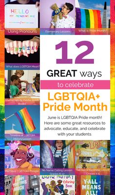 the cover of 12 great ways to celebrate leetoia pride month with text overlay