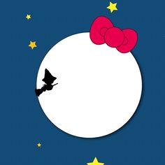 an image of hello kitty on the moon with stars in the night sky behind it