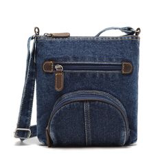 PRICES MAY VARY. ✔Material of Small Crossbody Bag♥: It is made of new high-quality denim fabric, which is wear-resistant and easy to clean. The denim bag is lightweight and easy to carry. ✔Size of the Satchel♥: 8.3*1.6*8.8in/21*4*22cm(L*W*H), the length of the shoulder strap is 23.8in/60cm, and the length can be adjusted to fit your height. ✔Pocket Capacity♥: Women's cross-body bag with a dome zip pocket on the front (for bank cards/coins, etc.) and a zipper pocket on the top (which can put mobi