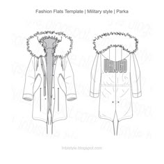 an illustration of a coat with fur on the hood