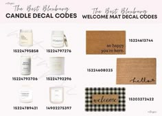 candles and personalized welcome mats are on sale for $ 1 99 each or more