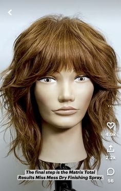 Corte Shag, Modern Shag Haircut, Redken Hair Color, Hair Fair, Long Shag Haircut, Redken Hair Products, Mullet Haircut, Bangs With Medium Hair, Long Hair With Bangs