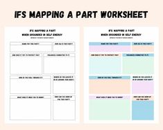 Internal Family Systems Mapping A Part Worksheet / IFS Part Mapping / Mental Health / Counseling Tools / Therapy Printable / Parts Work - Etsy Ifs Parts, Parts Work, Counseling Tools, Internal Family Systems, System Map, Emotions Activities, Healing Salves, Mental Health Counseling, Family Systems