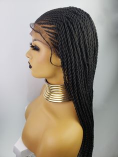 Skip the tension on your scalp and hours in the salon. Buy our handmade Senegalese Twist wig. It is extremely versatile and ready for shipping within 5 to 7 business days. Our units are brand new, unused, and unworn. Measures 28 inches with 150% density. Cap constructed with 13x5 soft swiss lace, 3 combs, and an adjustable strap. Washing Instructions: Add conditioner to water. Wash wig gently. Soak wig in fresh water. Air dry laying flat. Package Includes: 1 Wig Return Policy: For hygenic reason Bob Braids Hairstyles, Curly Clip Ins, Bob Braids, Box Braid Wig, Senegalese Twist, Flat Twist, Custom Wigs, 5 To 7, Frontal Wig