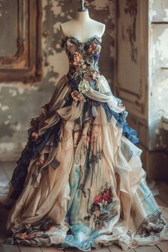 Rose Costume, Princess Bridal, Nature Dress, Fairy Wedding, Art Dress, Wedding Dresses Unique, Fantasy Fashion