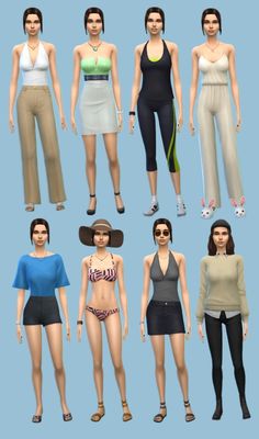 Sims 4 base game outfits 💚 my ID is Yuna_licht #ts4 #sims4 #sims #ts4outfits #sims4outfits, without cc Sims 4 Cc Clothes Base Game, Ideas For Sims 4 Characters, Sims 4 Sims Characters Ideas