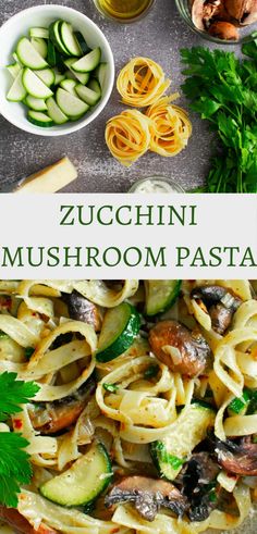 easy pasta dishes Chicken Zucchini Mushroom Pasta, Spaghetti And Vegetables Recipes, Zucchini Noodles With Mushrooms, Spaghetti Recipes With Zucchini, Zucchini Pasta Recipes Vegan, Zucchini Pasta Recipe, Healthy Tagliatelle Recipes, Zucchini In Pasta, Zucchini And Mushroom Recipes Healthy