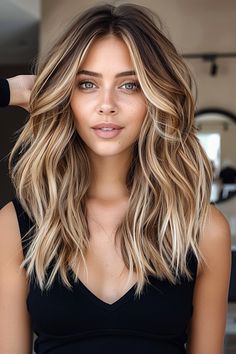 Trend-Setting Hair Colours: Why Chocolate Brown Blonde Balayage Stands Out Medium Length Brown Hair With Highlights Balayage, Most Popular Hairstyles For 2024, Trendy Hair Colours, Brown To Blonde Balayage, Blonde Hair Transformations, Balayage Blonde, Hair Affair, Brown Blonde Hair