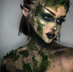 Wizard Makeup, Dark Fairy Makeup, Forest Wizard, Forest Fairy Costume, Halloween Makeup Inspiration