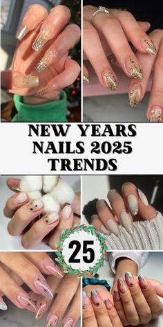 New years nails 2025 trends are all about bold black and gold designs, whether you prefer oval, almond, or square-shaped nails. Short red nails will continue to shine this season, as well as simple black and blue designs. Dip techniques add a layer of sophistication, making these nails ideal for both casual and formal settings. New years eve nails trends have never looked more glamorous. Winter Nail Trends, Short Red Nails, Hottest Nail Trends, New Year Nails, Glitter Tips, New Years Eve Nails, Chic Nail Art, Accent Nail, Ring In The New Year