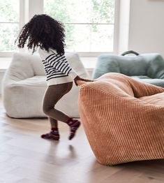 Elevate lounge time with our Verte Green Plush Chair, a just-for-them spot for reading, cartoon watching or just chilling. Upholstered in a rich, wide wale velvet corduroy, this soft seat promises comfy support for curling up with a good book. Light enough to easily move from room to room, it makes a great gift for toddlers to tweens.   • Cover: 100% organic cotton velvet  • Bean bag filling designed to provide firm, comfortable support that will relax and sink in with use  • Spot clean with a d Kids Lounge Chair, Plush Lounge Chair, Reading Cartoon, Bean Bag Filling, Plush Chair, Baby Playroom, Kids Bean Bags, Bean Bag Chair Kids, Chair And A Half