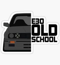 an old school car sticker with the words ebo old school