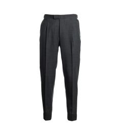 Our charcoal gray tropical wool pants are an essential for your spring and summer wardrobe. Gray Semi-formal Trousers, Gray Straight Pants For Semi-formal Occasions, Semi-formal Gray Trousers, Semi-formal Gray Tapered Leg Pants, Gray High-waisted Business Pants, Semi-formal Gray Straight Leg Pants, Gray Tapered Leg Bottoms For Semi-formal Occasions, Gray Tailored Trousers, Tailored Gray Trousers