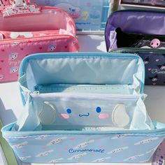 The Sanrio Pencil Case is the perfect way to store all of your school supplies. The case features characters from the beloved Sanrio universe, including Cinnamoroll, My Melody, Kuromi and Pompompurin. Keep all your stationery essentials organised with this stylish and durable pencil case. Cinnamoroll Things, Sanrio Pencil Case, Cinnamoroll Stuff, Sanrio Pencil, Cinnamoroll Sanrio, Kids Pencil Case, Cute Pencil Case, Stationery Essentials, School Pencils