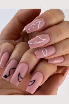 Unghie Sfumate, Fake Nails Designs, Edgy Nails, White Nail Designs