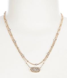 Kendra Scott Elisa Gold Multi Strand Necklace | Dillard's Silver Jewlery, Kendra Scott Elisa, Preppy Jewelry, Jewelry Board, Kendra Scott Necklace, Stacked Necklaces, Jewelry Accessories Ideas, Girly Accessories, Funky Jewelry