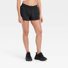 Women's Woven Mid-Rise Run Shorts 3" - All In Motion™ Rise And Run, Run Shorts, Bottom Workout, Mid Rise Shorts, Woman Weaving, All In Motion, High Rise Shorts, Designer Shorts, Sporty Look