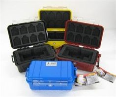 there are many small cases that have different compartments in each one, and the other is empty