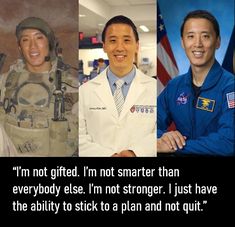 [Image] Quote from Jonny Kim the Navy SEAL doctor and astronaut on his life achievements Navy Seals Quotes, Man Up, Navy Seals, Instagram Art, Art Business