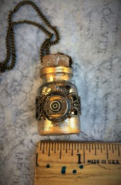 Steampunk Bottle Necklace Grunge Steampunk Cosplay Techno Steampunk Jewelry Steampunk Oddities, Steampunk Jewelry Necklace, Cheap Steampunk Metal Jewelry, Attention Getters, Festival Necklace, Steampunk Cosplay, Bottle Jewelry, Bottle Necklace, Steampunk Necklace