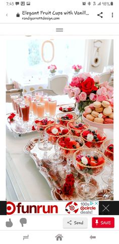 a table topped with lots of desserts and drinks