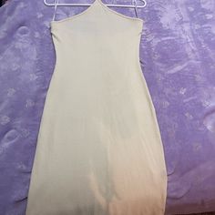 This Dress Is Brand New Never Worn I’m Just Very Petite And It’s A Little Too Big For Me Beige Bodycon Halter Neck Dress, Shein Dress, Fringe Dress, Shein Dresses, Cream Dress, Cream Color, Colorful Dresses, Maxi Dress, Size 6