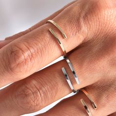 Here's the 14K Gold Spiral Snake Stacking Ring by Christo! Our Wrapped Open Cuff Stacked Band is perfect Stackable and Daily Wear Ring for Girls. This Dainty Minimalist Everyday Ring is designed as Premium Chick Index Finger Ring and 10K Affordable Compliment Ring for her. This 14K gold spiral ring is perfect compliment ring as a Everyday Simple Ring design for women. Our Wrapped stacked Band is perfect spiraling ring gift for mother, wife and mom. This Stylish Minimalist Thin Ring is also great birthday, anniversary or special day Jewelry Gifted Ring for girlfriend, best friend, darling, daughter, sister or yourself. Please check our other stackable gold rings: https://www.etsy.com/shop/Cristojuanna?ref=seller-platform-mcnav§ion_id=43773456 Ring Features: We can make 10K 14K 18K Solid Gol Ring Design For Women, Spiral Snake, Simple Ring Design, Printable Ring Sizer, Index Finger Rings, Gold Rings Stackable, Spiral Ring, Everyday Ring, Simple Ring