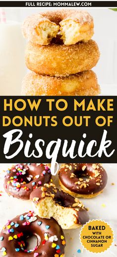 Bisquick Donuts Easy Bisquick Recipes Desserts, Homemade Donuts Biscuits, Quick Bisquick Recipes, Bisquick Doughnuts Recipes, Desserts Made With Bisquick, Bisquick Sweets