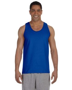 Adult Ultra Cotton® 6 oz. Tank - ROYAL - S | Gildan Ultra Cotton Tank Top in Royal Blue Size Small 2200, 0 Humanitarian Aid, Blank Apparel, Corporate Outfits, Active Living, Greek Clothing, Cotton Tank Top, Blue Gender, Business Outfits, Carolina Blue