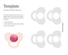 a brochure with an image of pacifiers on the front and back