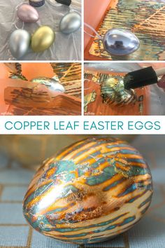 the process of painting an egg with acrylic paint