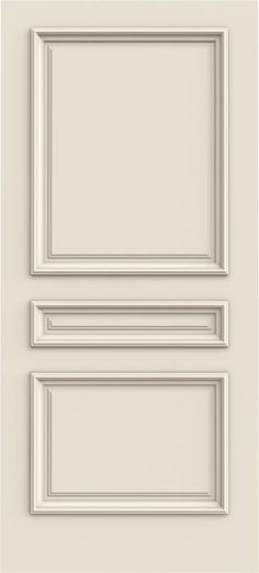 a white door with three frames on it