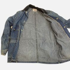 Carter’s denim jacket 1950s Size: no size listed chest-19” shoulder-6” sleeve-23” top to bottom-26” Vintage Pre-washed Denim Blue Outerwear, Vintage Pre-washed Medium Wash Denim Jacket, Vintage Pre-washed Cotton Denim Jacket, Vintage Denim Blue Utility Jacket With Pockets, Vintage Denim Blue Outerwear For Fall, Vintage Washed Blue Outerwear With Patch Pockets, Vintage Denim Blue Utility Jacket For Fall, Vintage Medium Wash Cotton Utility Jacket, Vintage Dark Wash Long Sleeve Utility Jacket