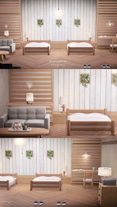 three pictures of different types of furniture