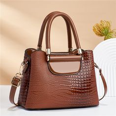 Place Of Origin : ZHE JIANG  Province Types of bags : Shoulder Handbags Place Of Origin : ZHE JIANG Province Occasion : Versatile Model Number : Shoulder Bags Exterior : Open Pocket Interior : Interior Slot Pocket,Cell Phone Pocket,Interior Zipper Pocket,Interior Compartment Closure Type : zipper Pattern Type : Crocodile pattern Gender : WOMEN Style : fashion Number of Handles/Straps : Single Lining Material : POLYESTER Handbags Type : Shoulder Bags Main Material : PU Shape : Casual Tote Brand Name : BXWJ Lining texture : dacron Applicable scenario : Daily pairing color : Black, blue, coffee, red, brown, Khaki, pink, off white Outer bag type : Open pocket hardness : soft material quality : PU Luggage shape : Vertical square type How to open the lid : zipper Package internal structure : Zip Daily Use Crocodile Pattern Crossbody Shoulder Bag, Office Crocodile Pattern Crossbody Bag, Brown Satchel With Single Handle, Brown Top Handle Bag With Single Handle, Shopping Satchel Shoulder Bag With Crocodile Pattern, Shopping Shoulder Bag With Crocodile Pattern Satchel, Crocodile Pattern Satchel Shoulder Bag For Shopping, Crossbody Shoulder Bag With Crocodile Pattern For Shopping, Brown Top Handle Satchel With Single Handle