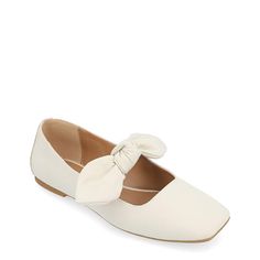 Add a touch of sass and class to any look with the Women's Journee Collection Seralinn Mary Jane Flat. Fabric upper in a mary jane style flat with a square toe. Slip on entry. Mary jane bow strap. Smooth lining with padded insole. Durable man-made outsole.. Mary Jane Flat Shoes, Square Toe Flats, Mary Jane Shoes Flat, Flats Online, Wedding 2024, Bow Flats, Famous Footwear, Mary Jane Flats, Journee Collection