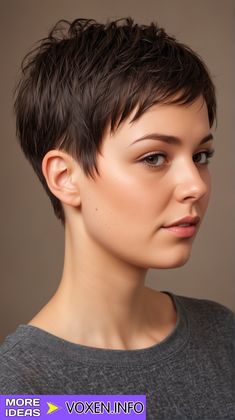 23 Perfect Short Haircuts for Round Faces: Top 23 Styles Long On Top Pixie, Super Short Pixie Round Face, Feminine Short Hair Round Face, Short Punk Hairstyles, Short Pixie Hair, Pixie Cut Round Face, Short Spiky Haircuts