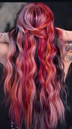 3 Hair Colors Ideas, Unique Hair Color, Hair Color Unique, Balayage Color, Different Hair Colors, Color Me Beautiful, Hair Color Techniques, Color Techniques, Unique Hairstyles