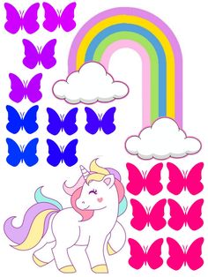 an image of a unicorn and butterflies