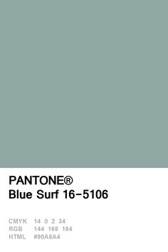 pantone's blue surf 16 - 5110 color swatches are shown here