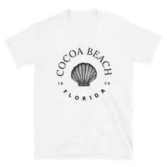 Cocoa Beach Tshirt, Cocoa Beach Shirt, Cocoa Beach Florida, Cocoa Beach Shirts, Cocoa Beach Gifts for Women, Cocoa Beach Souvenir * Design is high-quality screen printed. * Unisex sizing - if you want it oversized, size up! * Please see the size guide for measurements! * Super soft t-shirt made with either 100% cotton or mix of cotton/polyester (depending on the shirt color). If you have any questions, feel free to message me! Shop Homepage: https://www.etsy.com/shop/peachleafstore/ If you have Beachy T-shirt For Beach Party, White Beachwear T-shirt For Beach Season, Beachy T-shirt For Beach Vacation, Beach Holiday Cotton T-shirt, Affordable Beachwear T-shirt For The Beach, Beach Souvenirs, Lobster Shirt, Cocoa Beach Florida, Daytona Beach Florida