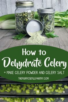 how to dehydrate celery and make gelery powder