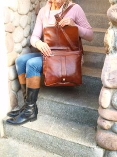 "Brown leather purse crossbody, tote bag with zipper, Leather woman bag, bags form woman, Shoulder Bag, Leather Bag, Gift For Her Brown bag made of genuine leather. The purse has one shoulder or hand strap. The crossbody leather bag is very practical. It is fastened with a zipper and a magnet. It has a flap and numerous pockets. The inside of the bag is lined with lining. An ideal model for women who like elegance and practicality. bag is perfect for everyday days and as a gift. Producer: Poland Cognac Saddle Shoulder Bag For Everyday, Cognac Shoulder Bag Backpack For Daily Use, Cognac Backpack Shoulder Bag For Daily Use, Brown Saddle Shoulder Bag For Everyday Use, Cognac Shoulder Bag For Travel, Everyday Saddle Shoulder Bag With Removable Pouch, Everyday Saddle Bags, Everyday Saddle Satchel With Removable Pouch, Cognac Soft Leather Satchel Saddle Bag