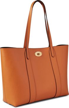 Mulberry Bayswater Leather Tote | Nordstrom Classic Bags With Hasp Closure For Everyday Use, Classic Tote Bag With Hasp Closure, Classic Tote Shoulder Bag With Hasp Closure, Everyday Leather Satchel With Hasp Closure, Everyday Leather Bags With Hasp Closure, Leather Satchel With Hasp Closure For Everyday, Elegant Tote Shoulder Bag With Turn-lock Closure, Classic Shoulder Bag With Hasp Closure For Work, Luxury Bags With Hasp Closure For Work